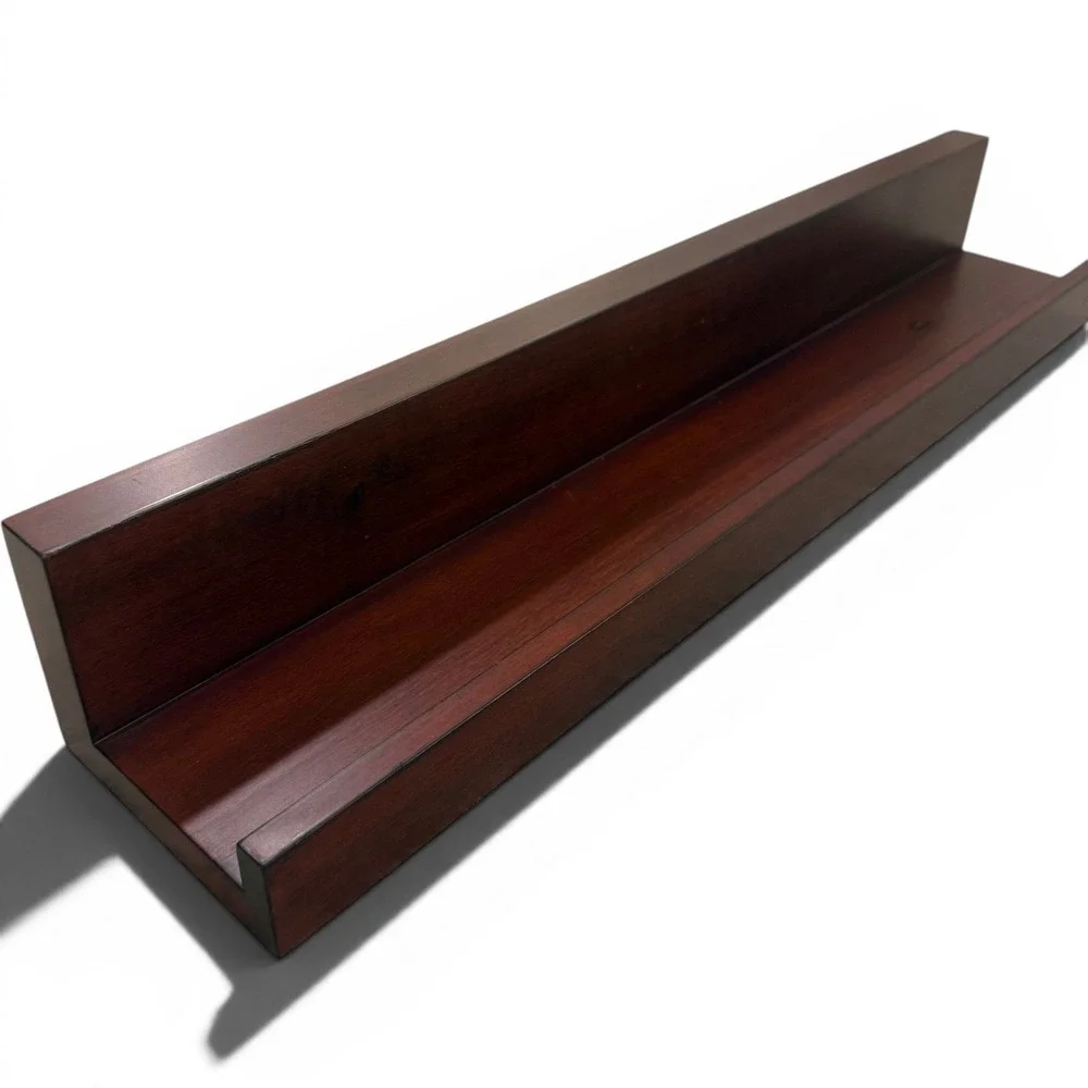 Pottery Barn Holman Picture Ledge Shelf 24in Alderwood Mahogany AS IS